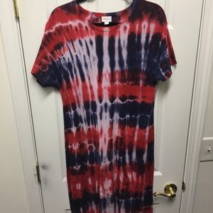 Red, White & Blue Patriotic Maria LLR Med Tie-Dye
